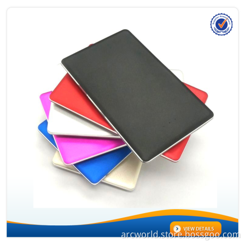 AWC614 Cheapest Power Bank with Credit Card Size 1500mAh Super Slim Card Shape Power Bank Built in Cable Power Bank Supply